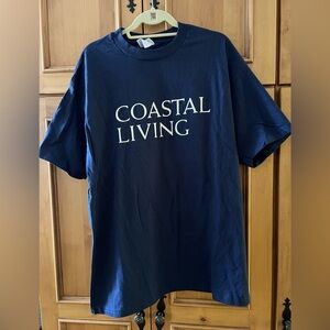 Coastal Living Magazine Navy Blue Adult XL NWOT Hanes Beefy T-shirt Tee